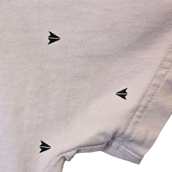 Reebok Men's Purple All Over Graphic Paper Plane Print Short Sleeve T-Shirt M - Picture 11 of 16